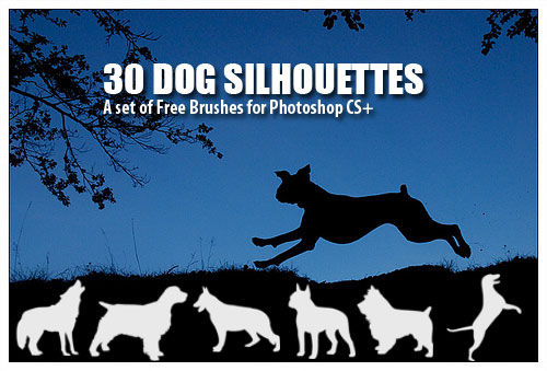 Dog Silhouettes PS Brushes