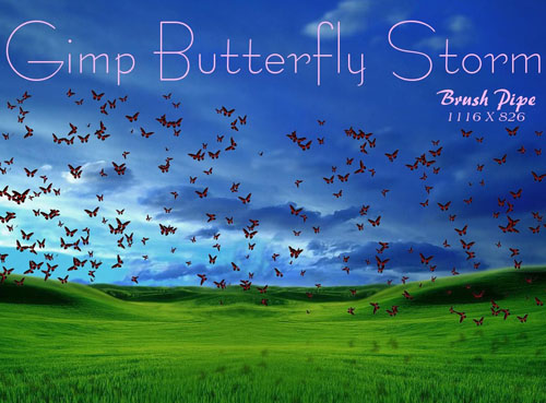 Brushes for Photoshop - Gimp Butterfly Storm Brushes for Photoshop - Gimp Butterfly Storm