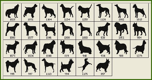 Dog Silhouettes PS Brushes