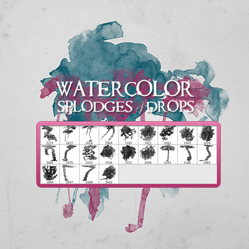 Watercolor Splodges and Drops Watercolor Splodges and Drops