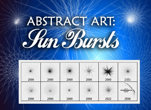 Abstract Art Photoshop Brushes - Sun Bursts