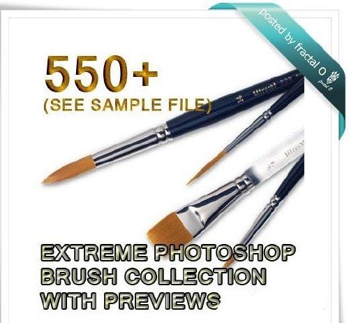 550+ Photoshop Brushes with previews