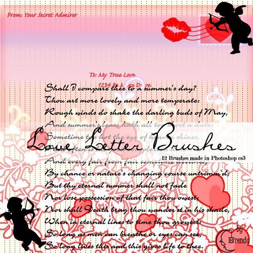 Кисти для Photoshop - Love Letter Brushes by Brenda Кисти для Photoshop - Love Letter Brushes by Brenda