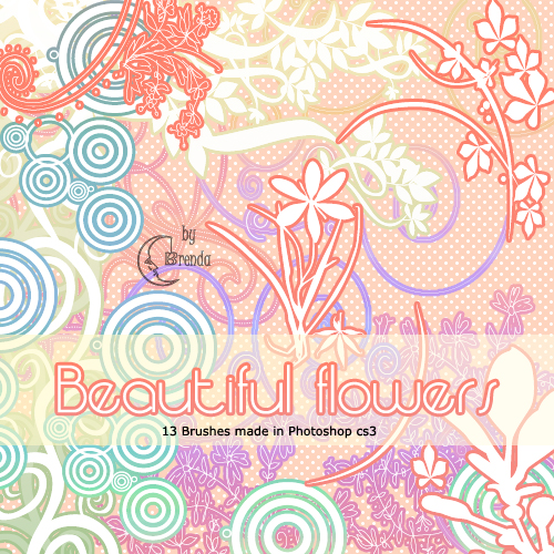 Кисти для Photoshop - Beautiful Flowers Brushes by Brenda Кисти для Photoshop - Beautiful Flowers Brushes by Brenda