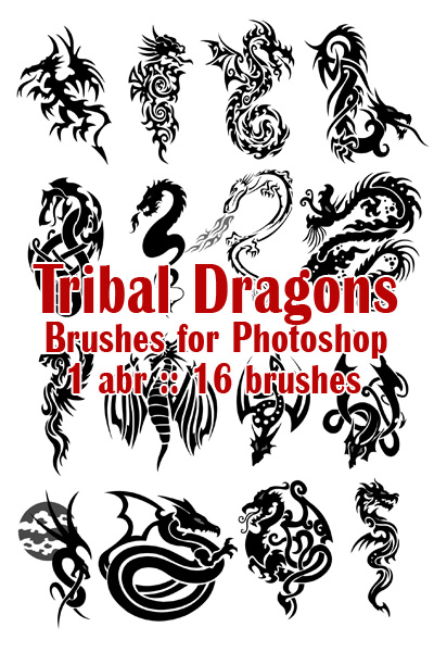 Tribal Dragons. ����� ��� Photoshop