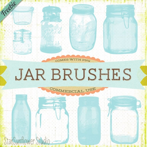 Vintage Jars Brushes 1 Vintage Jars Brushes 1