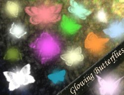 Glowing Butterflies. ����� ��� PHotoshop