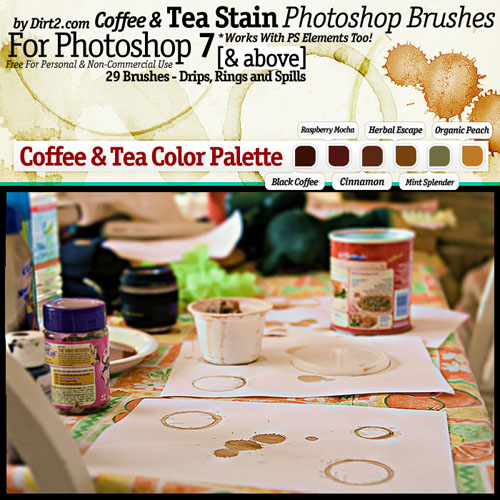 Brushes for Photoshop - Coffee and Tea Stain Brushes for Photoshop - Coffee and Tea Stain