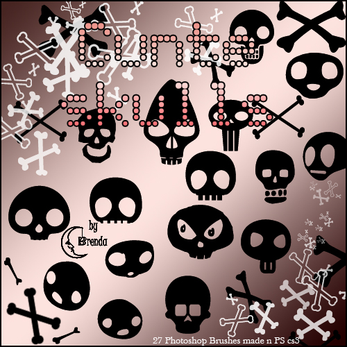 Кисти для Photoshop - Skulls Brushes by Brenda Кисти для Photoshop - Skulls Brushes by Brenda