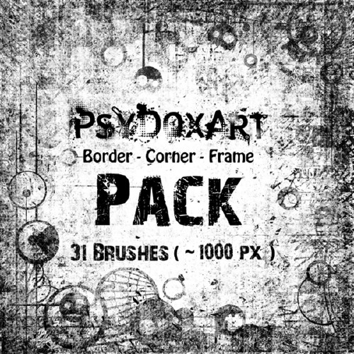 Border Corner Frame Brushes Pack - ����� ������ ��� Photoshop