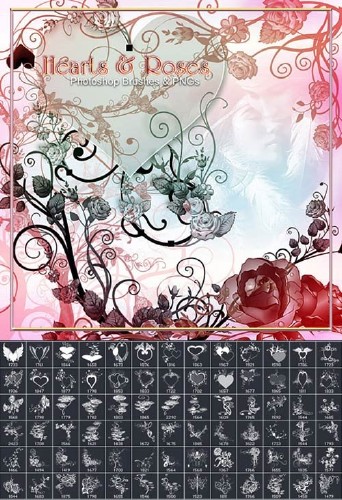 Кисти - Hearts and Roses Кисти - Hearts and Roses