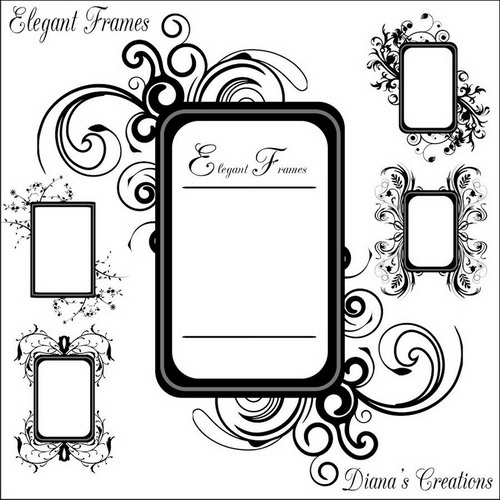Decor Frame Brushes 4  By Diana    - 