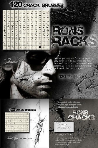 Rons Cracks - 120 Brushes for Photoshop Rons Cracks - 120 Brushes for Photoshop