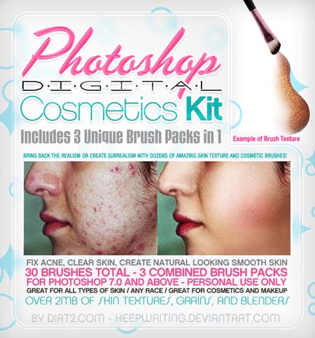 Skin and Cosmetic Brushes 3 in 1 Skin and Cosmetic Brushes 3 in 1