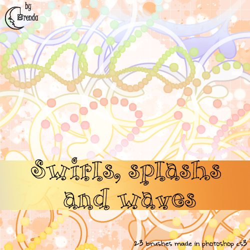 Кисти для Photoshop - Swirls, Splash and Waves Brush by Brenda Кисти для Photoshop - Swirls, Splash and Waves Brush by Brenda