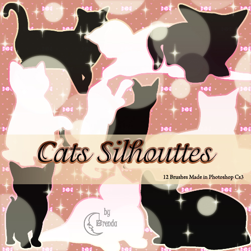 Кисти для Photoshop - Cats Silhouettes Brushes by Brenda Кисти для Photoshop - Cats Silhouettes Brushes by Brenda