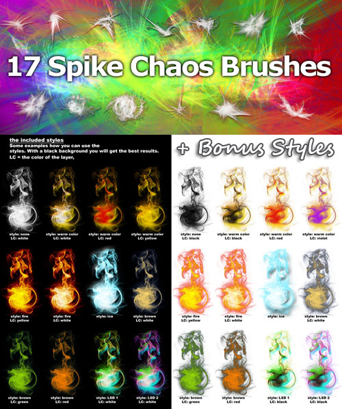 17 Spike Chaos Brushes 17 Spike Chaos Brushes