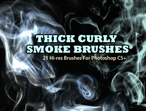 Thick Curly Smoke Brushes Thick Curly Smoke Brushes