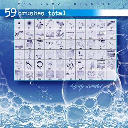 59 Water Brushes for Photoshop