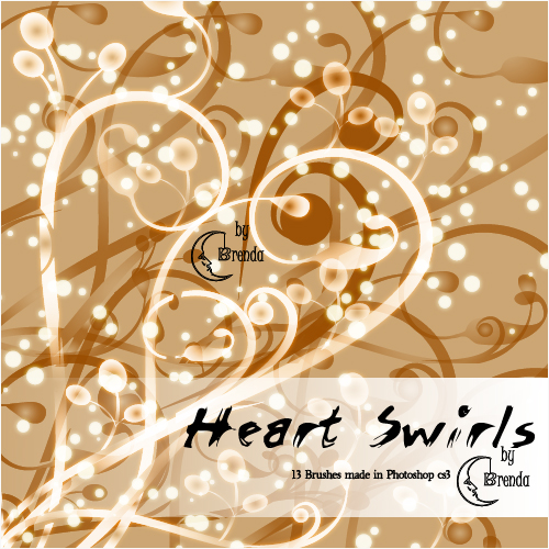Кисти для Photoshop - Heart Swirls Brushes by Brenda Кисти для Photoshop - Heart Swirls Brushes by Brenda