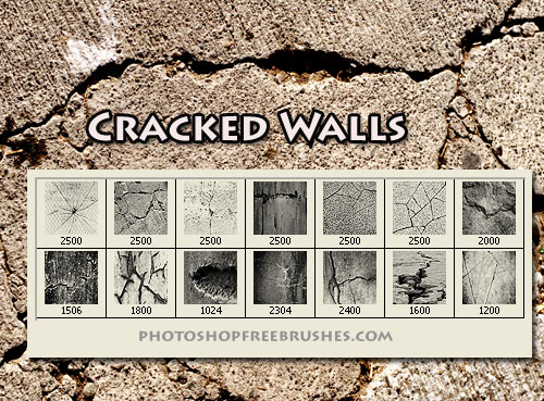 Cracked Walls Photoshop Brushes