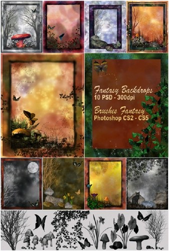 Сказочные фоны и кисти для Photoshop Сказочные фоны и кисти для Photoshop