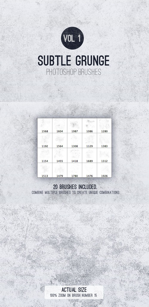 Subtle Grunge Brushes - Vol 1 - MediaLoot Subtle Grunge Brushes - Vol 1 - MediaLoot