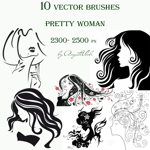 vector brushes Pretty Woman