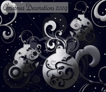 Christmas Decortions 2009 Photoshop Brushes