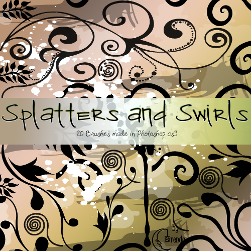 Кисти для Photoshop - Swirls and Splatters Brushes by Brenda Кисти для Photoshop - Swirls and Splatters Brushes by Brenda