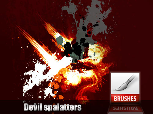 Brushes for Photoshop - Devil splatters #5