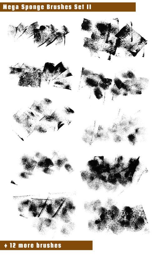 Brushes for Photoshop - Mega Sponge Part 2 Brushes for Photoshop - Mega Sponge Part 2