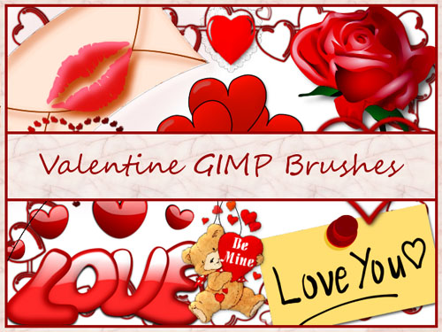 Valentine GIMP Brushes for Photoshop Valentine GIMP Brushes for Photoshop