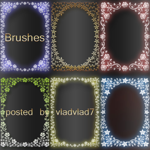 Кисти для Photoshop - Рамки из роз Кисти для Photoshop - Рамки из роз