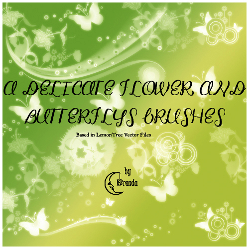 Кисти для Photoshop - Butterfly and Flowers Brushes by Brenda Кисти для Photoshop - Butterfly and Flowers Brushes by Brenda