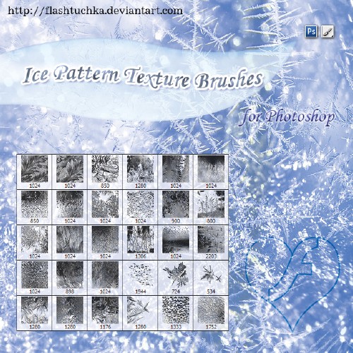 Ice Pattern Texture Brushes