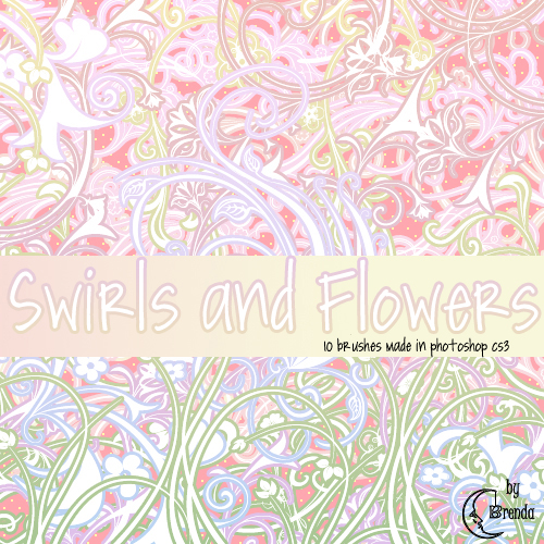 Кисти для Photoshop - Swirls and Flowers Brushes by Brenda Кисти для Photoshop - Swirls and Flowers Brushes by Brenda