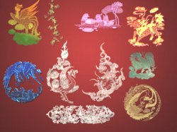 Chinese Lucky Symbols. ����� ��� Photoshop