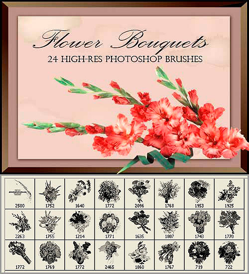   -   / Brushes Photoshop - Flower bouquets