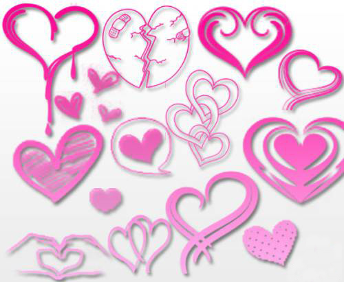 ����� - ��������� �������� / Heart Cute Brushes