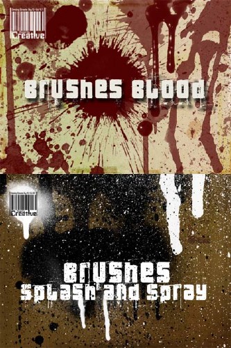 Blood, Splashes and Spray Photoshop Brushes Blood, Splashes and Spray Photoshop Brushes