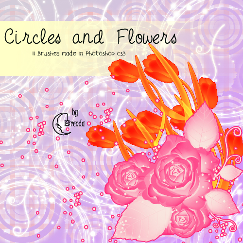 Кисти для Photoshop - Circles and Flowers Brushes by Brenda Кисти для Photoshop - Circles and Flowers Brushes by Brenda