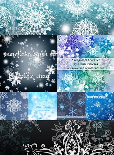 Кисти для Photoshop - Snowflakes Brush Pack Кисти для Photoshop - Snowflakes Brush Pack