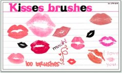 Kisses Brushes. ����� ��� Photoshop