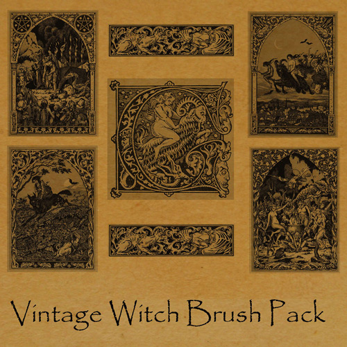 Vintage Witch Brush Pack
