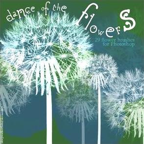 Dance of the Flowers Brushes. ����� ��� Photoshop