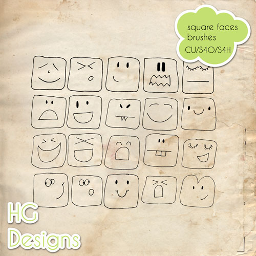 Square Faces Brushes