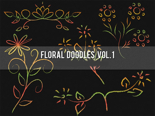 Brushes for Photoshop - Floral Doodles Pack 1 Brushes for Photoshop - Floral Doodles Pack 1