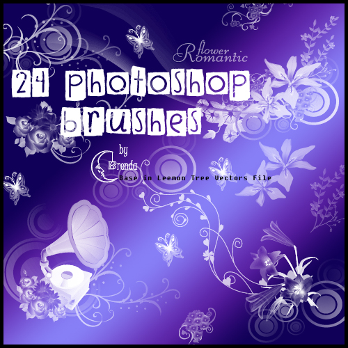 Кисти для Photoshop - Romantic Flower Brushes by Brenda Кисти для Photoshop - Romantic Flower Brushes by Brenda