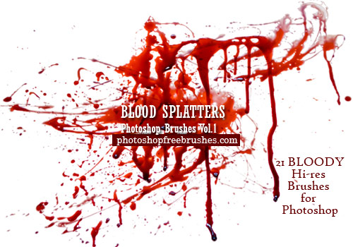 21 Blood Splatter Photoshop Brushes Part 1 21 Blood Splatter Photoshop Brushes Part 1